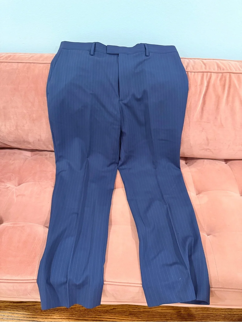 Banana Republic Navy Pinstripe Dress Pants